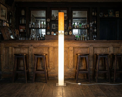 limited marlboro lamp, vintage pub decor, home bar art, marlboro floor lamp, collector pub light, retro bar statement, whiskey bar art, man cave vintage lamp, pub renovation lighting, speakeasy art lamp, bourbon bar vintage, bar cart statement, neon pub art  

