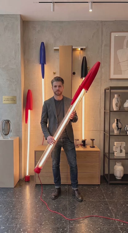 Giant BIC Pen Lamp | Novelty Floor Lamp, Quirky Desk Light & Pop Art Home Decor – RETROFUME