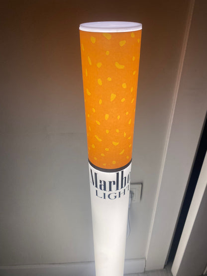 vintage marlboro lamp giant cigarette lights tiktok viral retro lamp whiskey barrell ,coffee bar decor ,home bar decor , home barcart , western pub bar deco ,man cave decor, bourbon gift