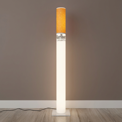 vintage marlboro lamp giant cigarette lights tiktok viral retro lamp whiskey barrell ,coffee bar decor ,home bar decor , home barcart , western pub bar deco ,man cave decor, bourbon gift 